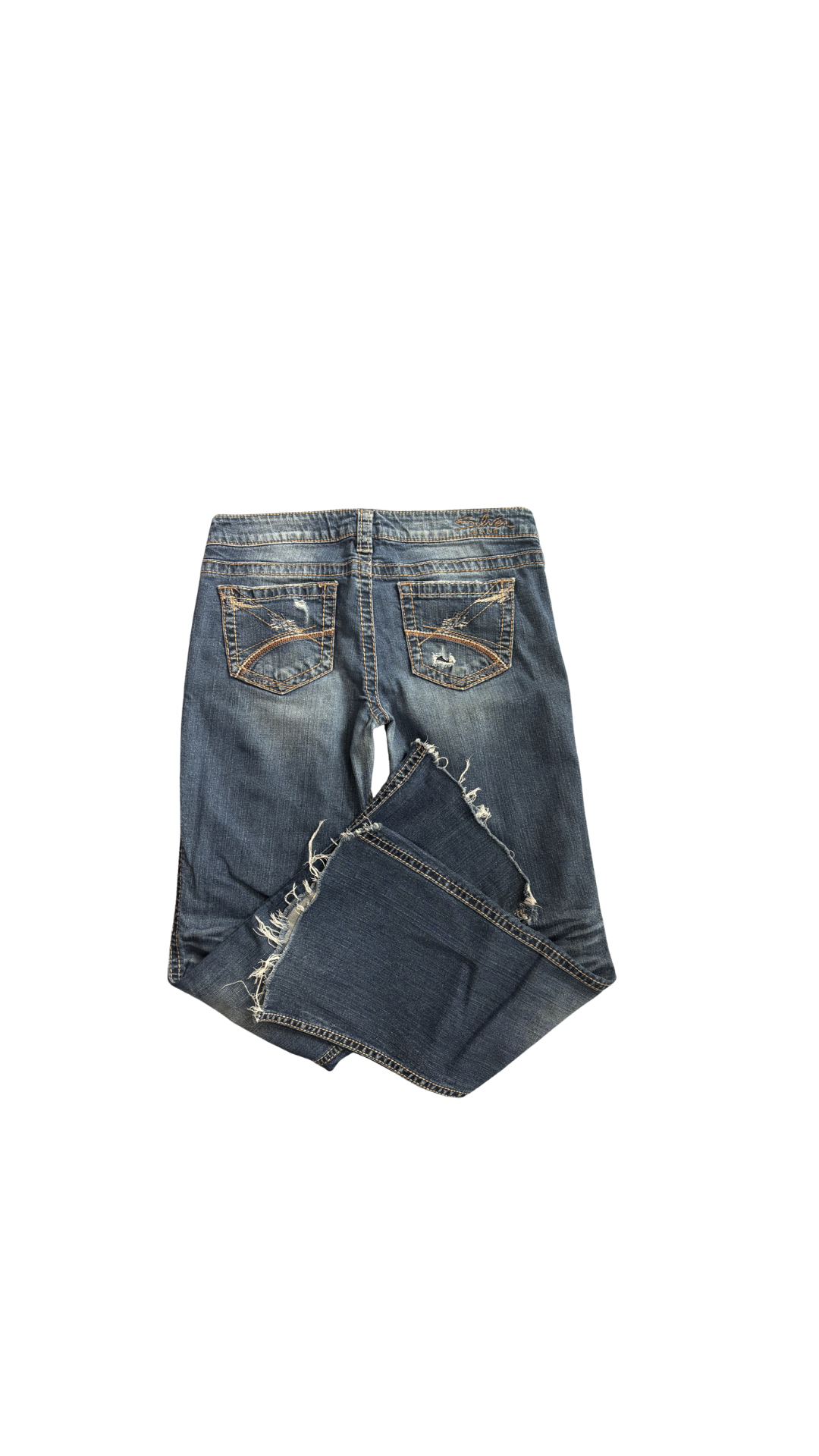 jeansy bootcout szarpane distressed vintage y2k
