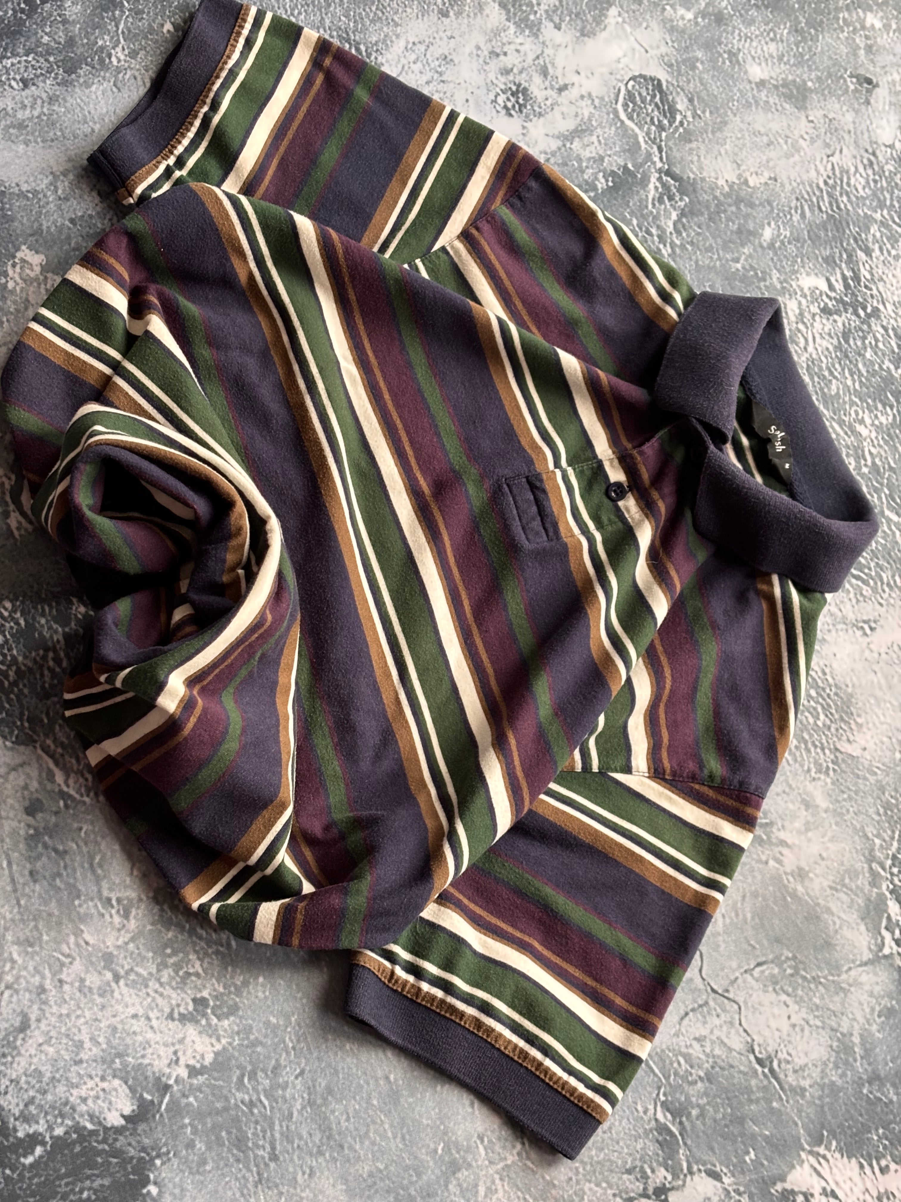 Koszulka t shirt vintage polo w paski