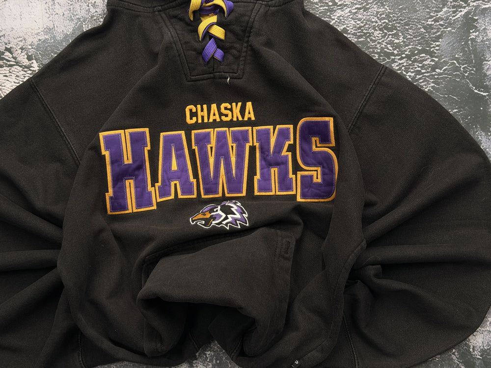 Bluza Chaska Hawks z kapturem czarna – krój prosty – S