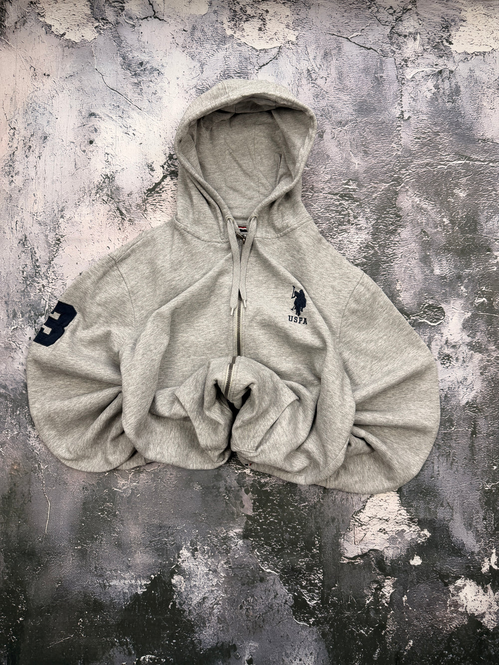 Bluza U.S. Polo Assn. szara rozpinana – krój prosty