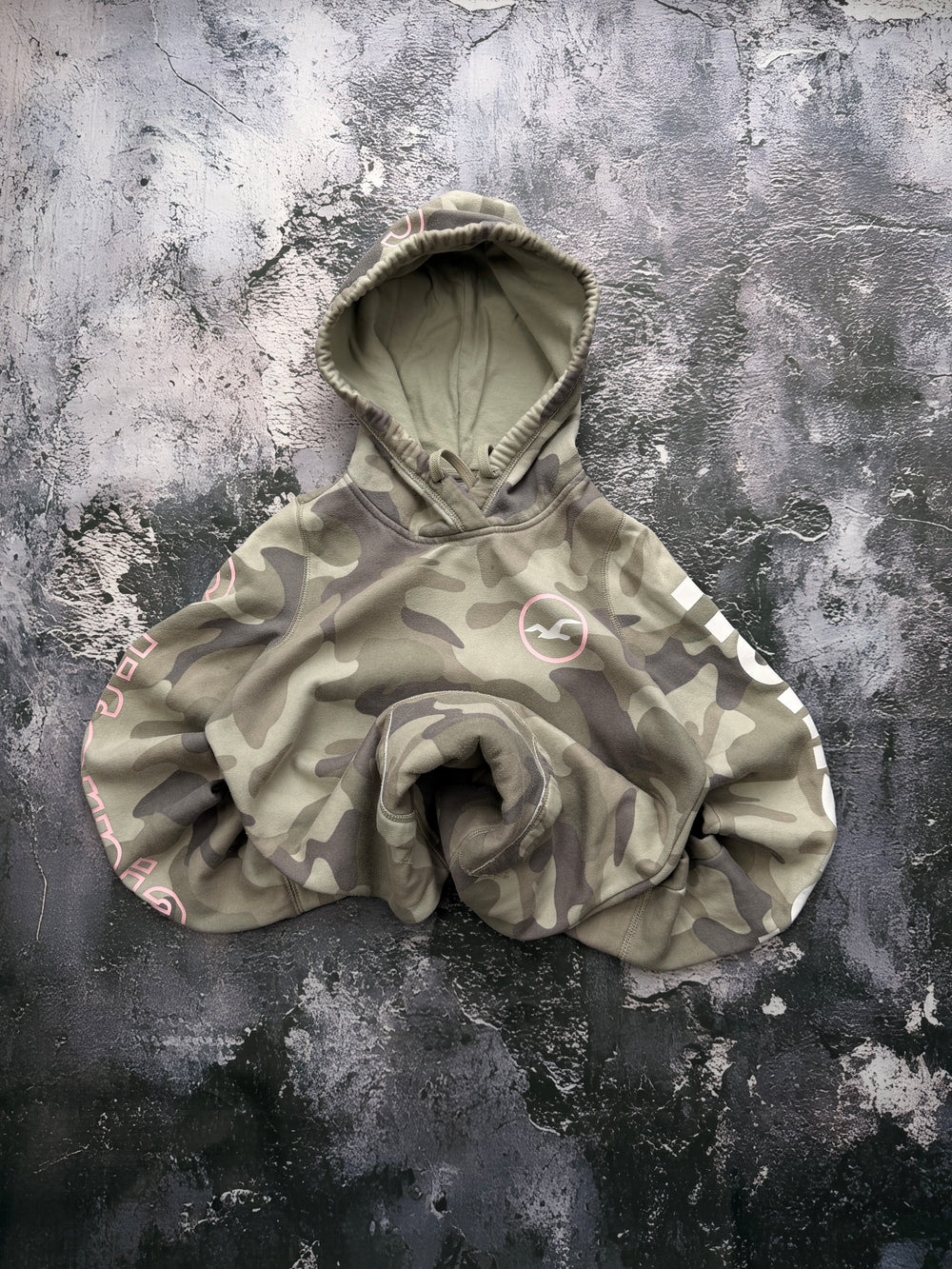 Bluza Hollister moro z kapturem – krój prosty – S