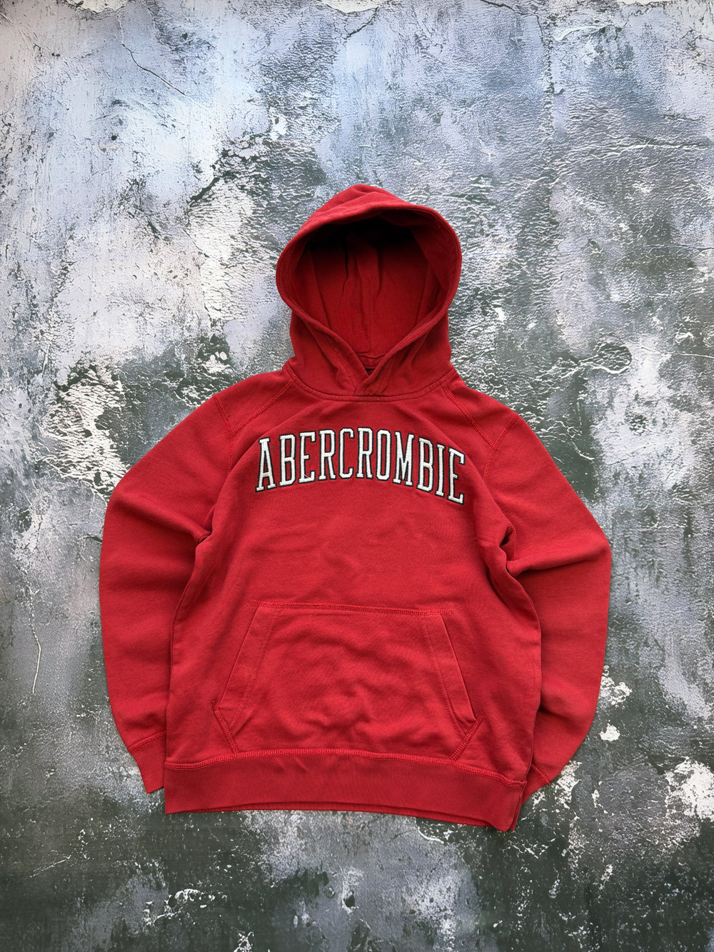 Bluza Abercrombie czerwona z kapturem – krój prosty – XS