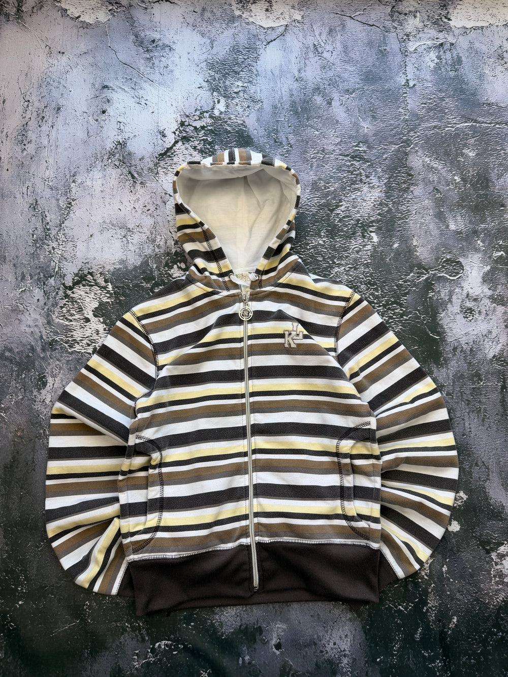 Bluza rozpinana w pasy z jasną podszewką – krój prosty – XS
