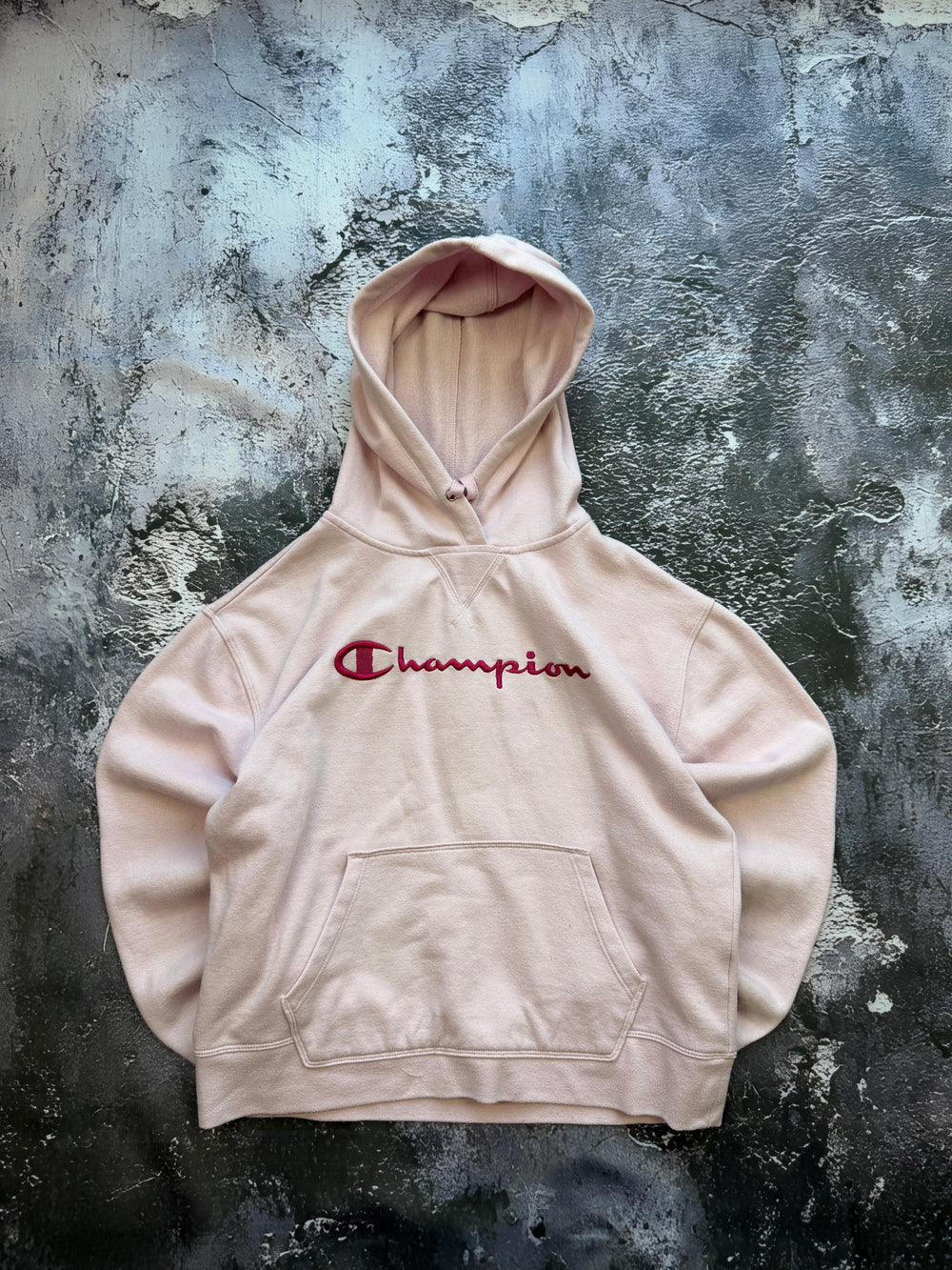 Bluza Champion jasnoróżowa krótka z kapturem – krój prosty – S