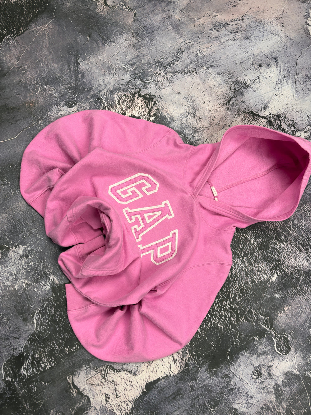 bluza hoodie GAP prosty krój pink basic