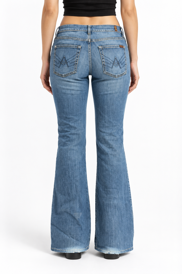 Jeansy 7 for all mankind bootcut z haftem