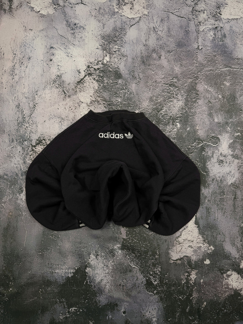Bluza Adidas Originals czarna rozpinana z haftem Trefoil – krój prosty – XL — centralne