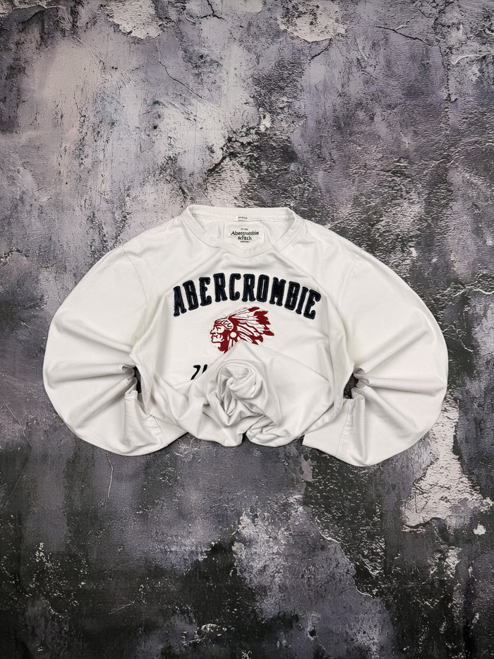 Bluza Abercrombie biała crewneck Warriors