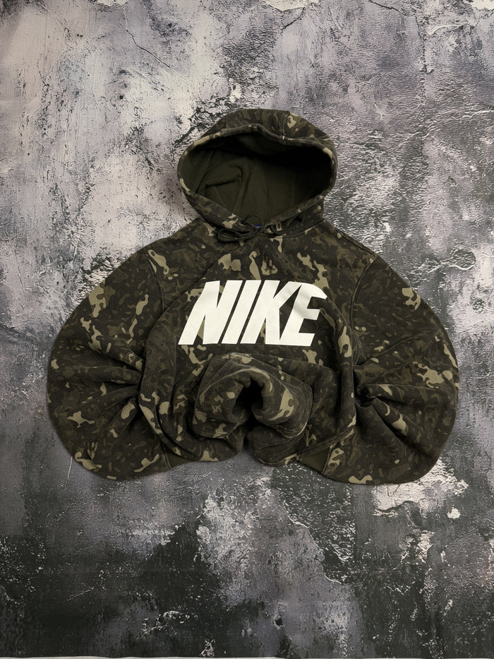Bluza Nike moro z kapturem i jasnym logo